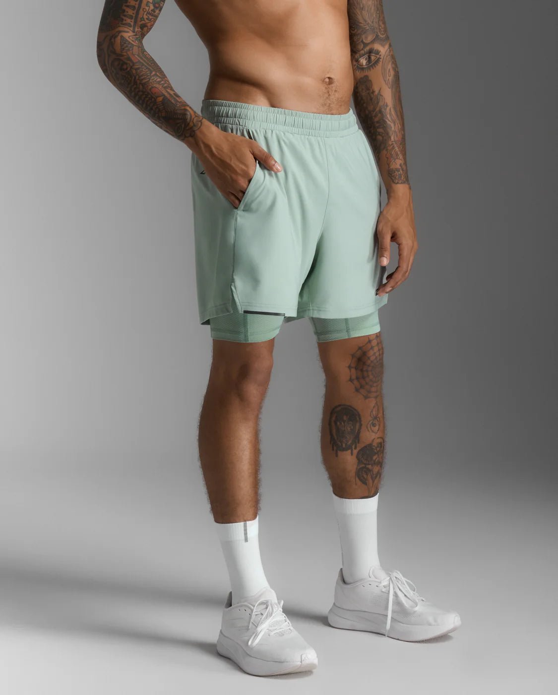 2XU Aero Mesh 2 - in - 1 5 Inch shorts Men's - Run Trails