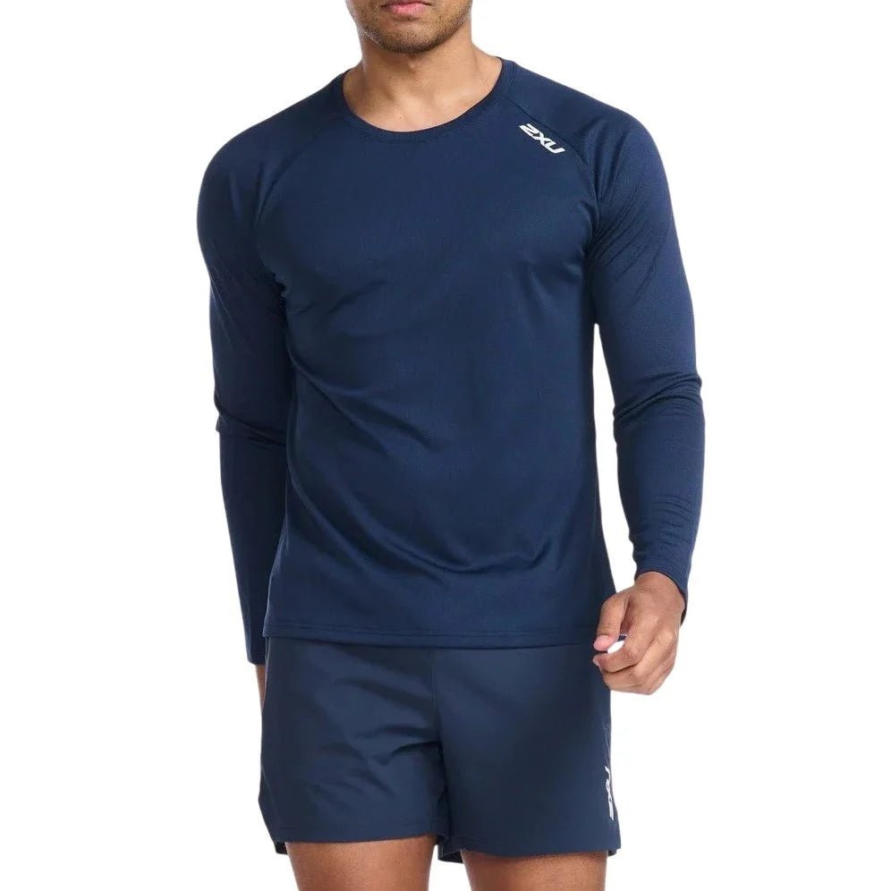 2XU Aspire Mens Long Sleeve Running Top - Run Trails