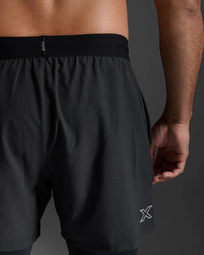 2XU Men's Aero 2 - In - 1 5" Shorts - Run Trails