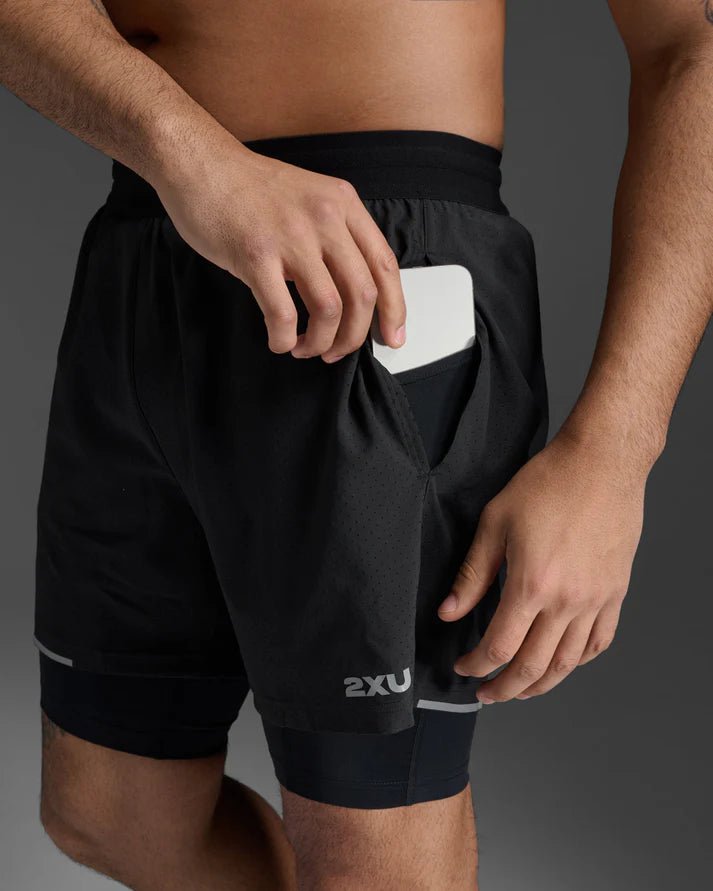 2XU Men's Aero 2 - In - 1 5" Shorts - Run Trails