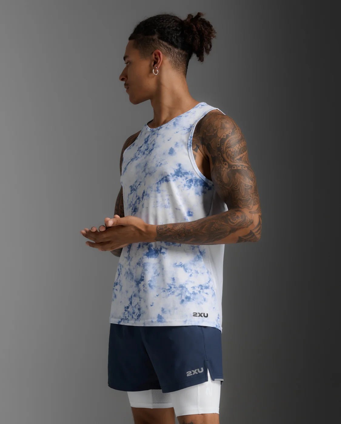 2XU Men's Aero Tank - Run Trails