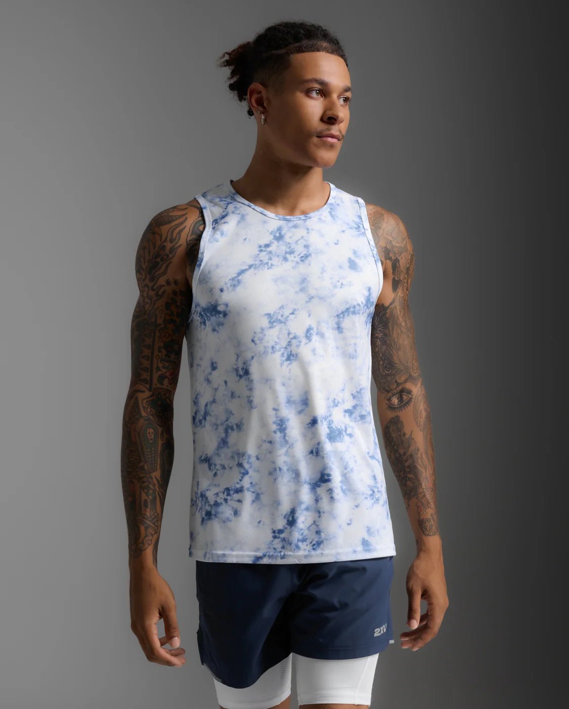 2XU Men's Aero Tank - Run Trails