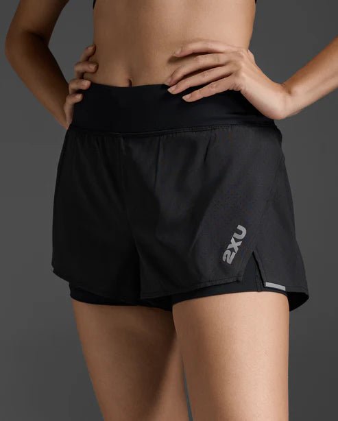 2XU Women's Aero 2 - In - 1 4 inch Shorts - Run Trails