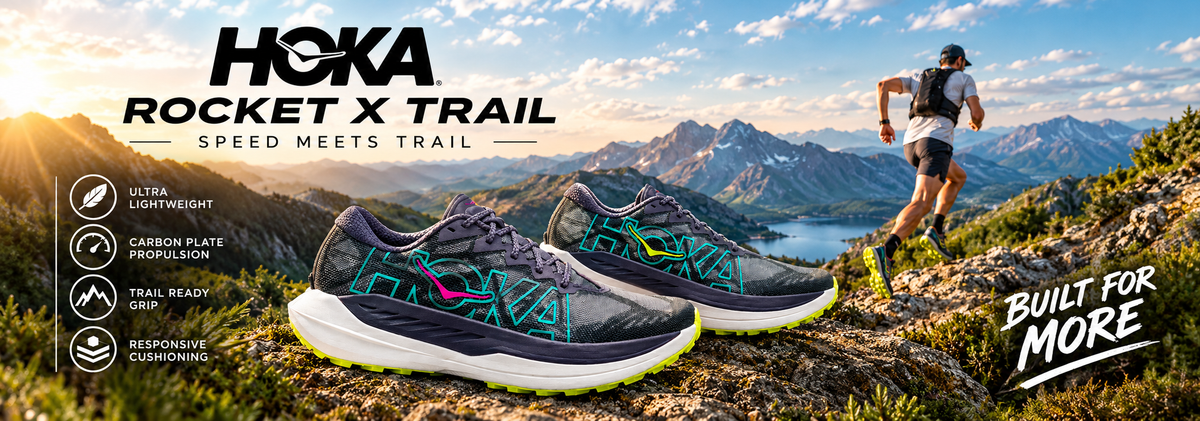 Hoka Rocket x trails shoes