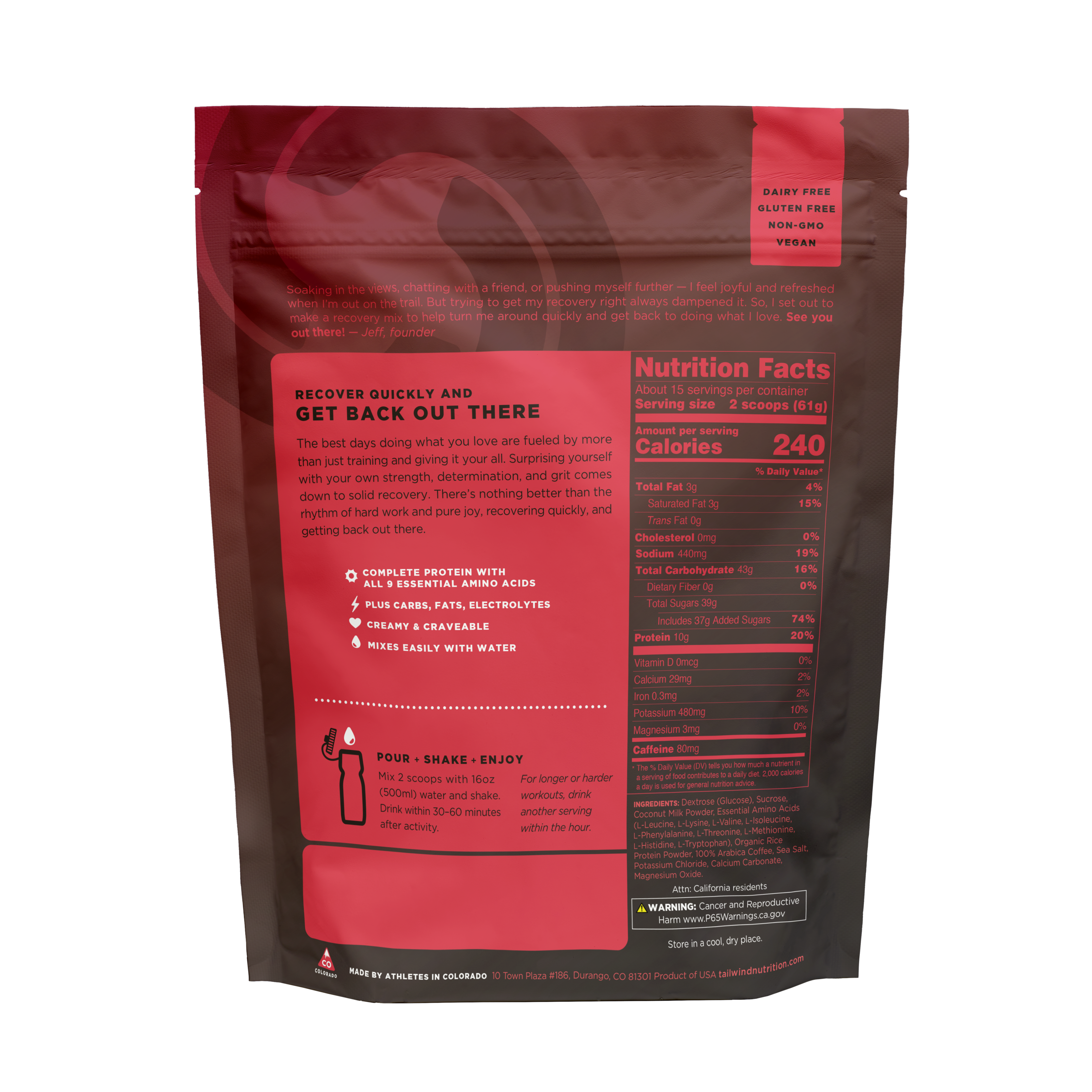 Tailwind Recovery Mix - Coffee Caffeinated
