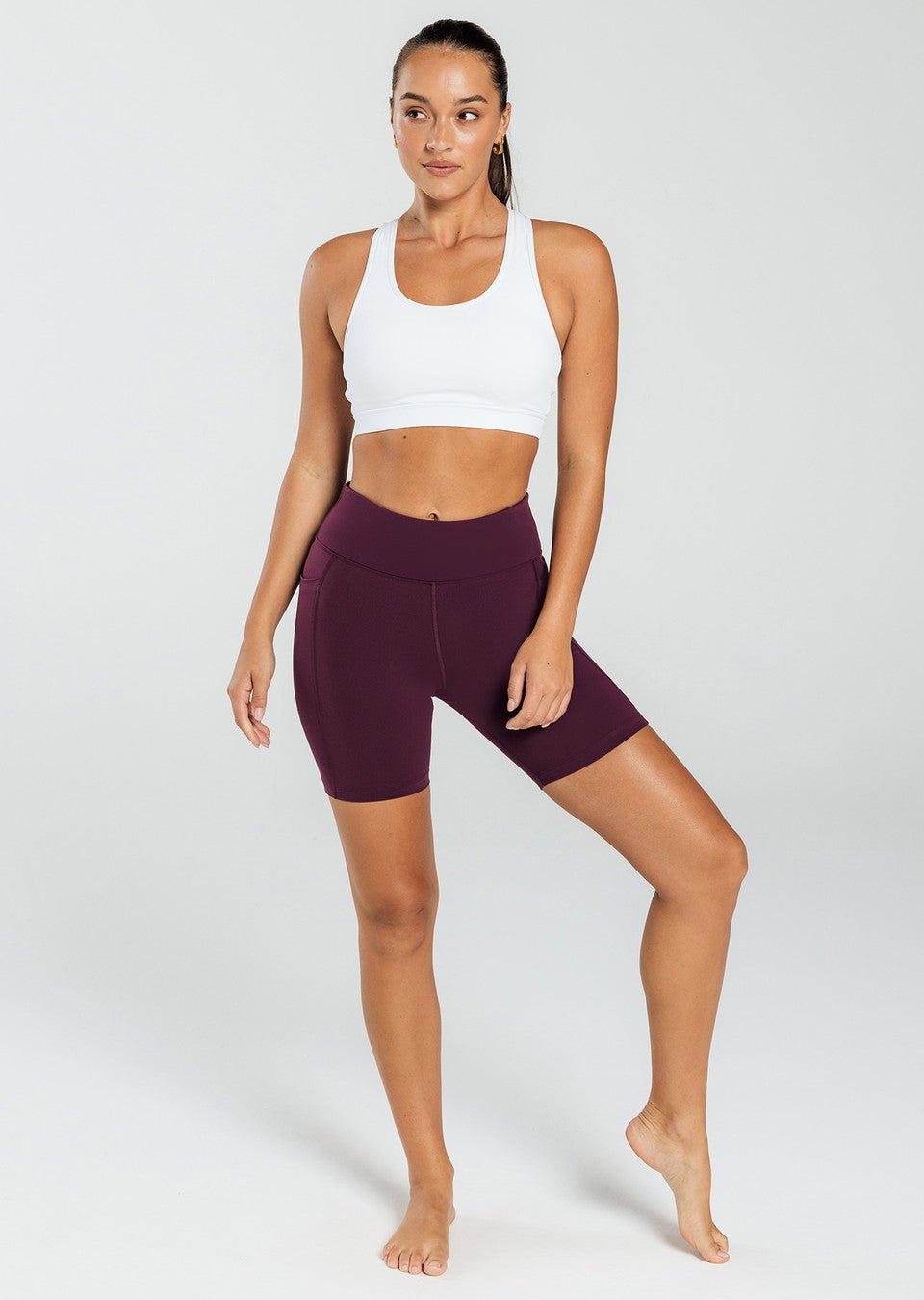 Abi and Joseph Bella Dual Pocket Mid - Thigh Legging - Run Trails