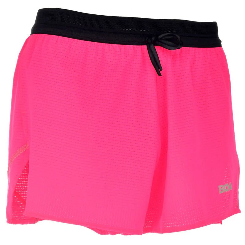 BOA Men's AeroPro 3" Half Split Shorts - Hot Pink - Run Trails