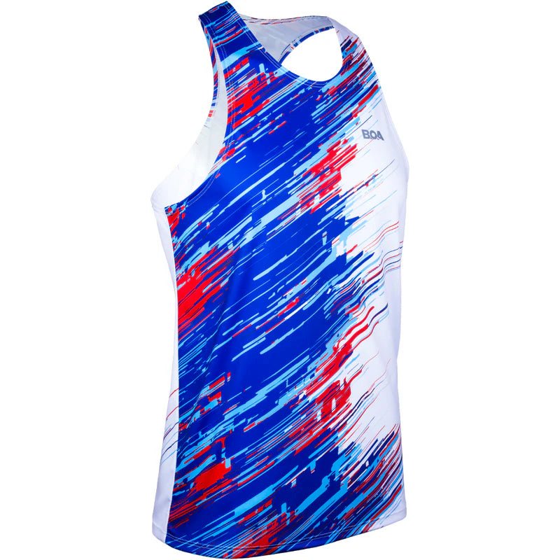 BOA Men's Competitor Lite Printed Singlet - Oblique - Run Trails