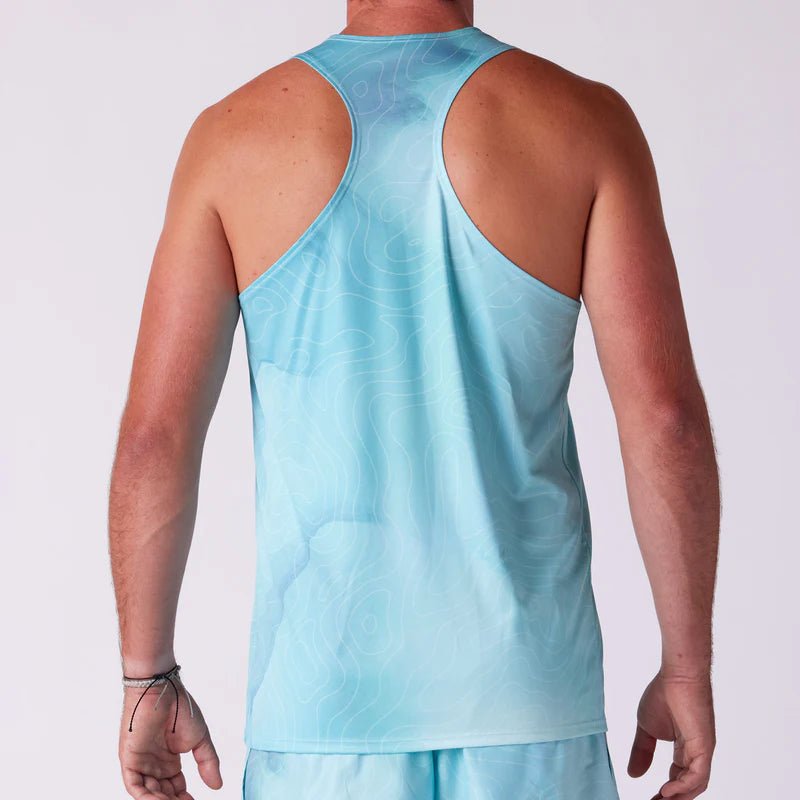 BOA Men's Competitor Lite Printed Singlet - Topographic - Run Trails