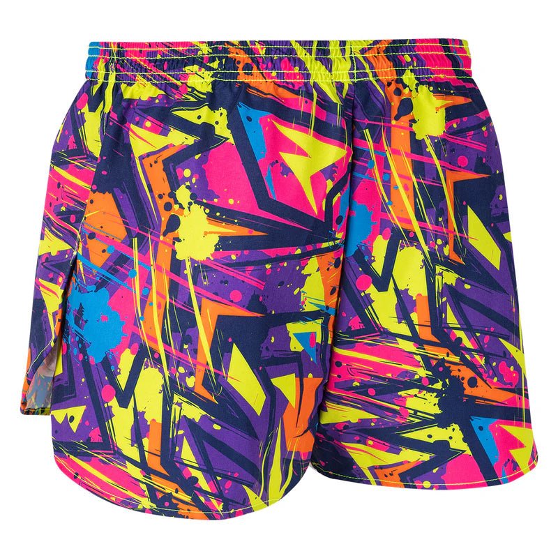 BOA Men's Printed 3" Half Split Shorts - 90'S - Run Trails
