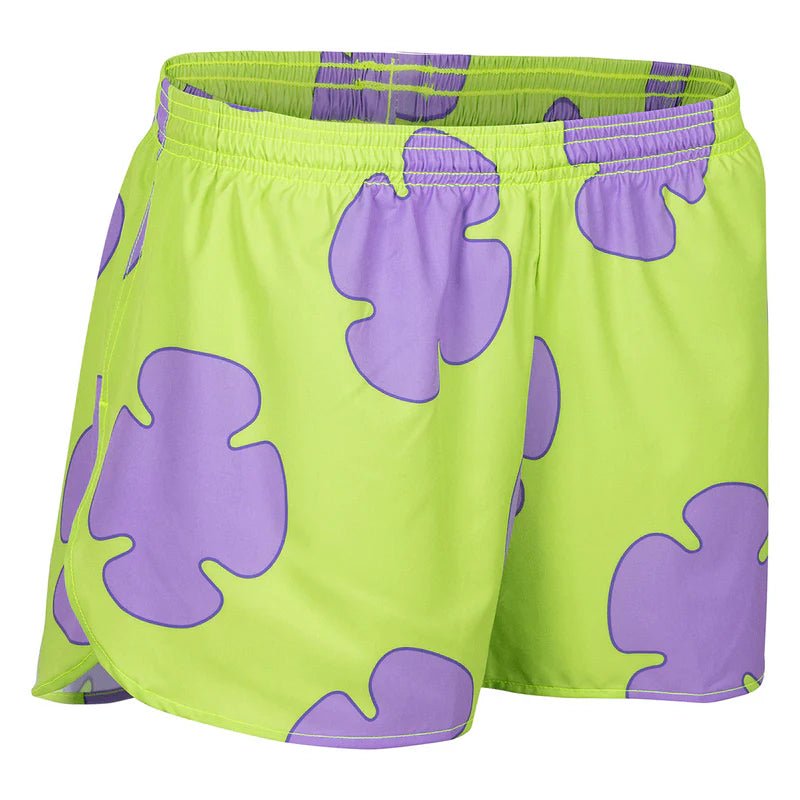 BOA Men's Printed 3" Half Split Shorts - Flower Power - Run Trails