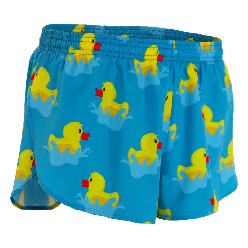 BOA Men's Printed 3" Half Split Shorts - Rubber Duckie - Run Trails