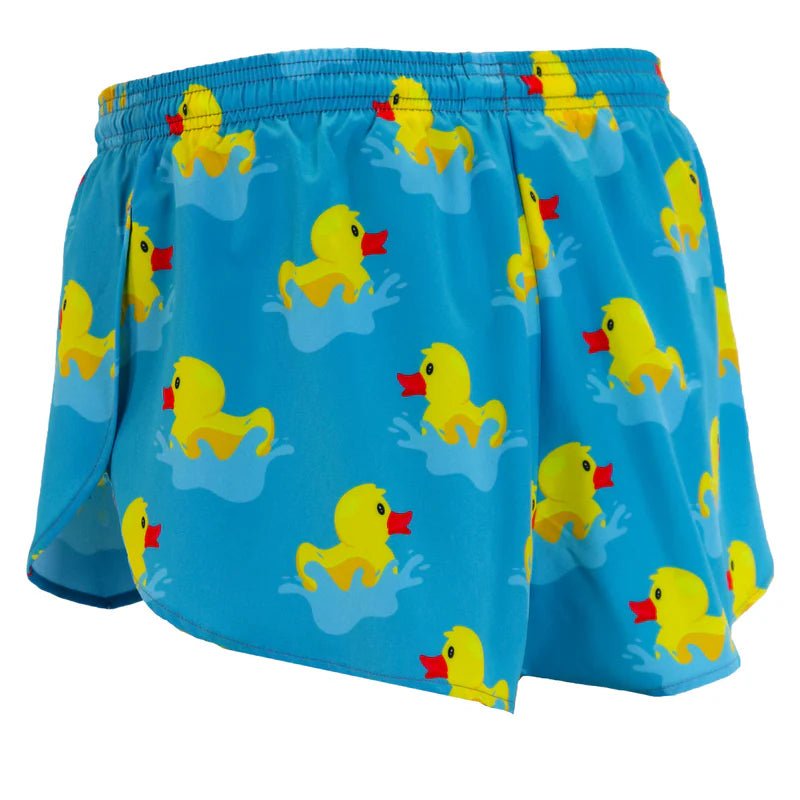 BOA Men's Printed 3" Half Split Shorts - Rubber Duckie - Run Trails
