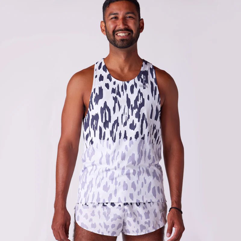 BOA Men's Vapor Lite Racing Singlet - Abstract Leopard - Run Trails