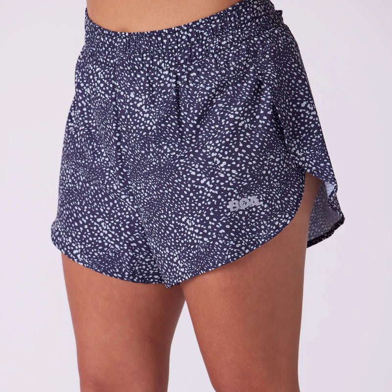 BOA Women's AeroPro 3" Split Shorts - Cheetah - Run Trails