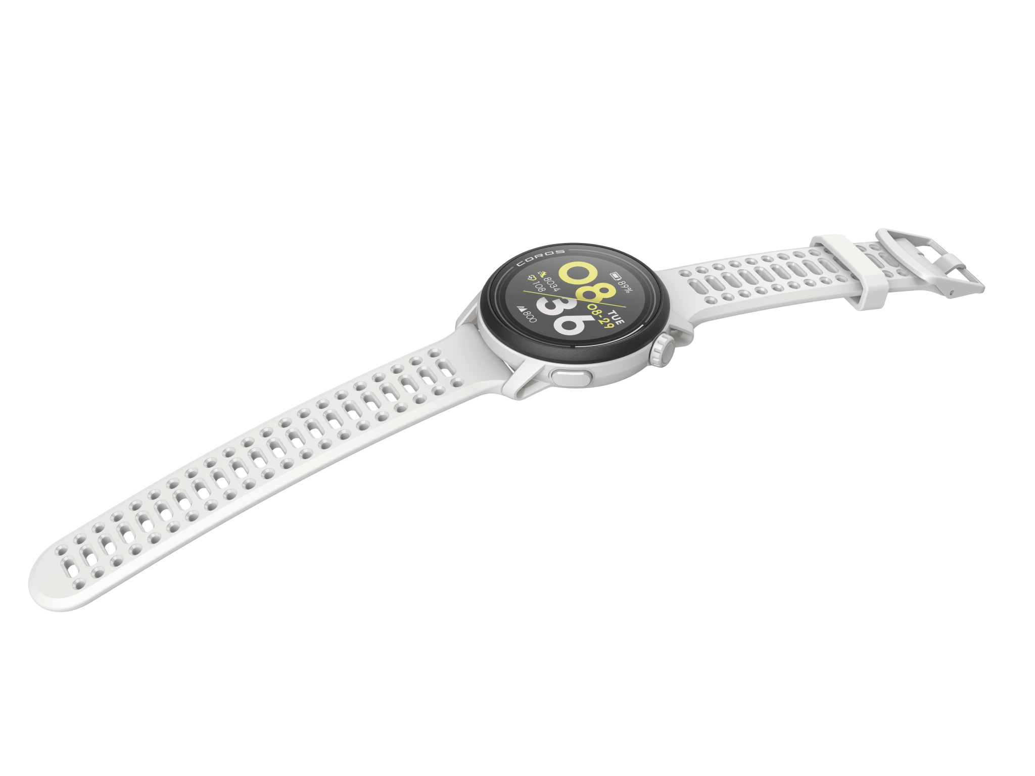 COROS PACE 3 GPS Sport Watch White w/ Silicone Band - Run Trails