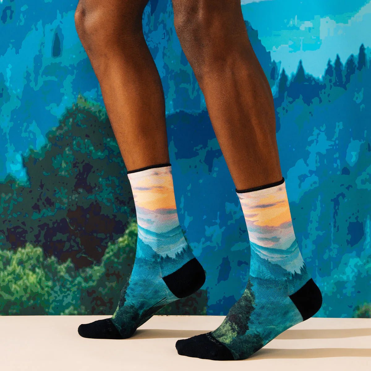 Feetures Elite Light Cushion Mini Crew - Limited Edition - Landscape Collection - Run Trails