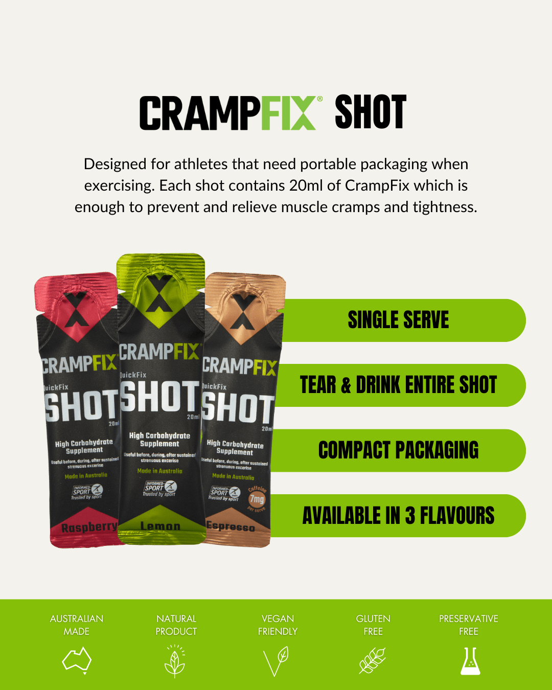 Fixx Nutrition Crampfix Shot 20ml - Run Trails