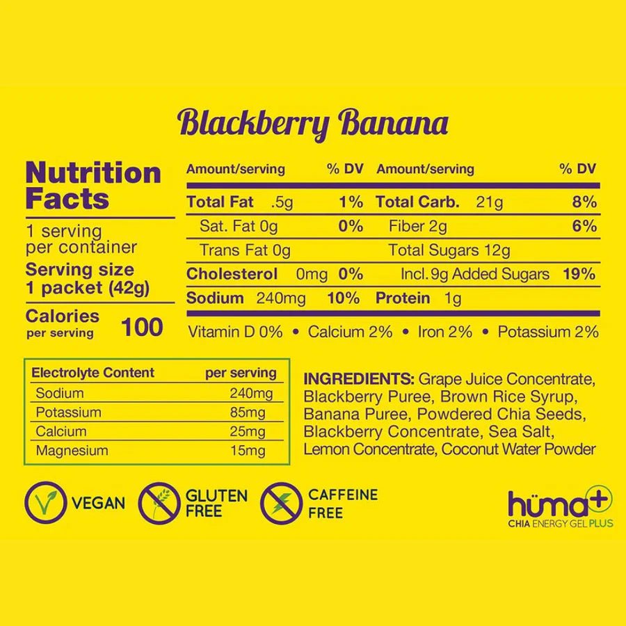 Huma Gel Plus - Blackberry Banana - Run Trails