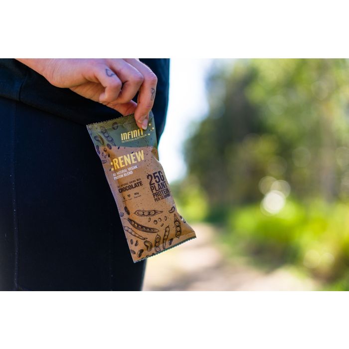 INFINIT : RENEW All Natural Vegan Protein Blend Chocolate Single Serve 60g - Run Trails