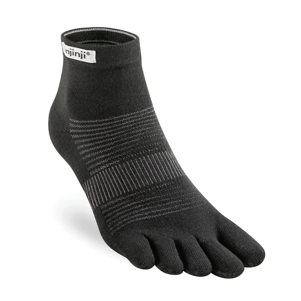 Injinji Run Lightweight Mini - Crew Socks - Unisex Toe Socks for Running | Blister Prevention - Run Trails