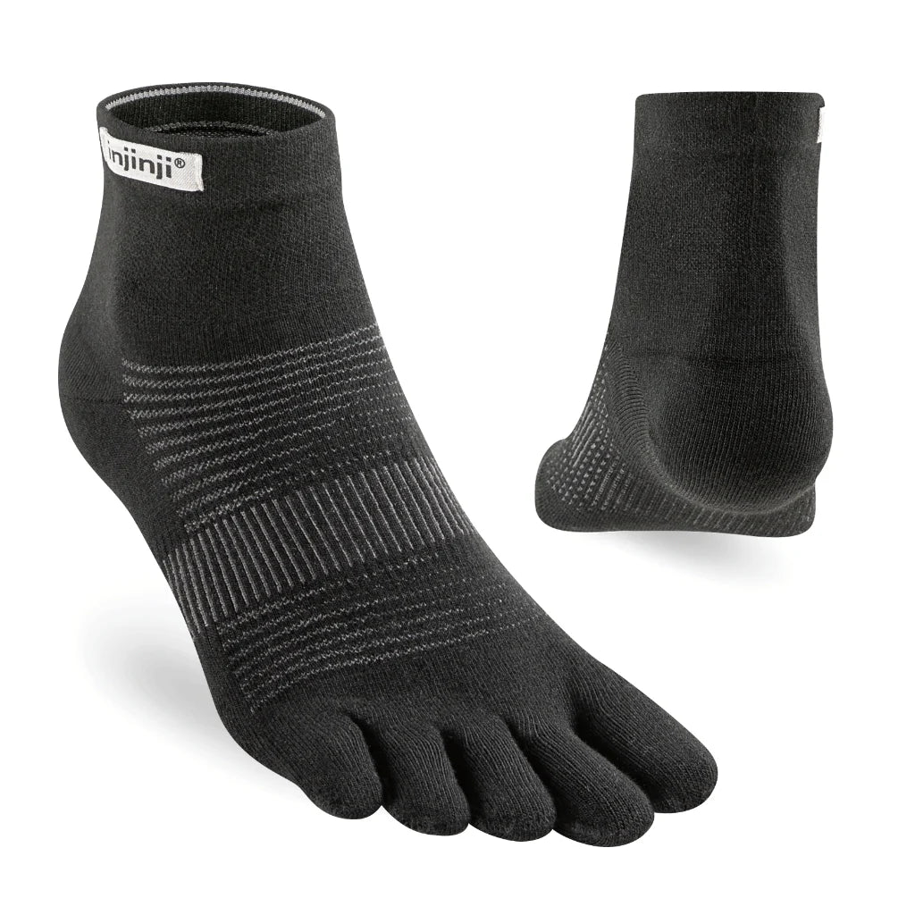 Injinji Run Lightweight Mini - Crew Socks - Unisex Toe Socks for Running | Blister Prevention - Run Trails