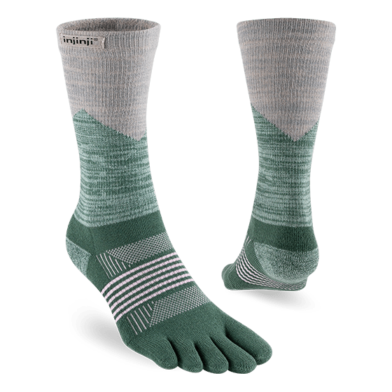 Injinji TRAIL Womens Specific Midweight Crew Running Socks - Run Trails