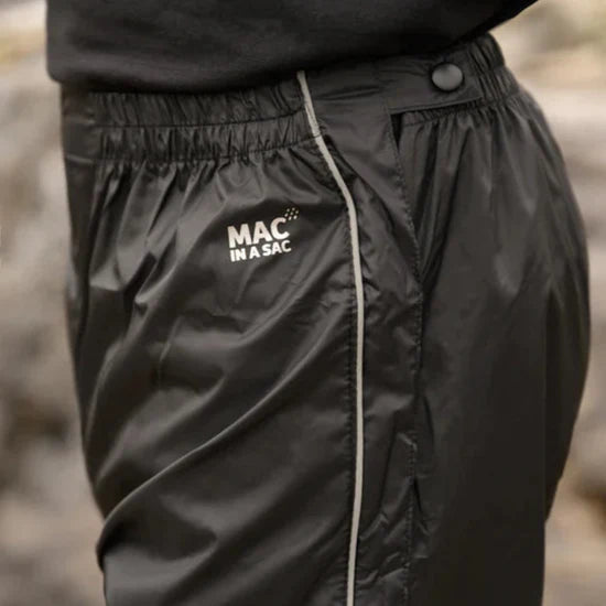 MAC IN A SAC Full Zip Packable Overpants (black) - Run Trails