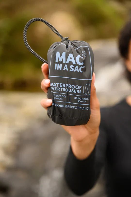 MAC IN A SAC Origin Packable Waterproof Overpants (Black) - Run Trails
