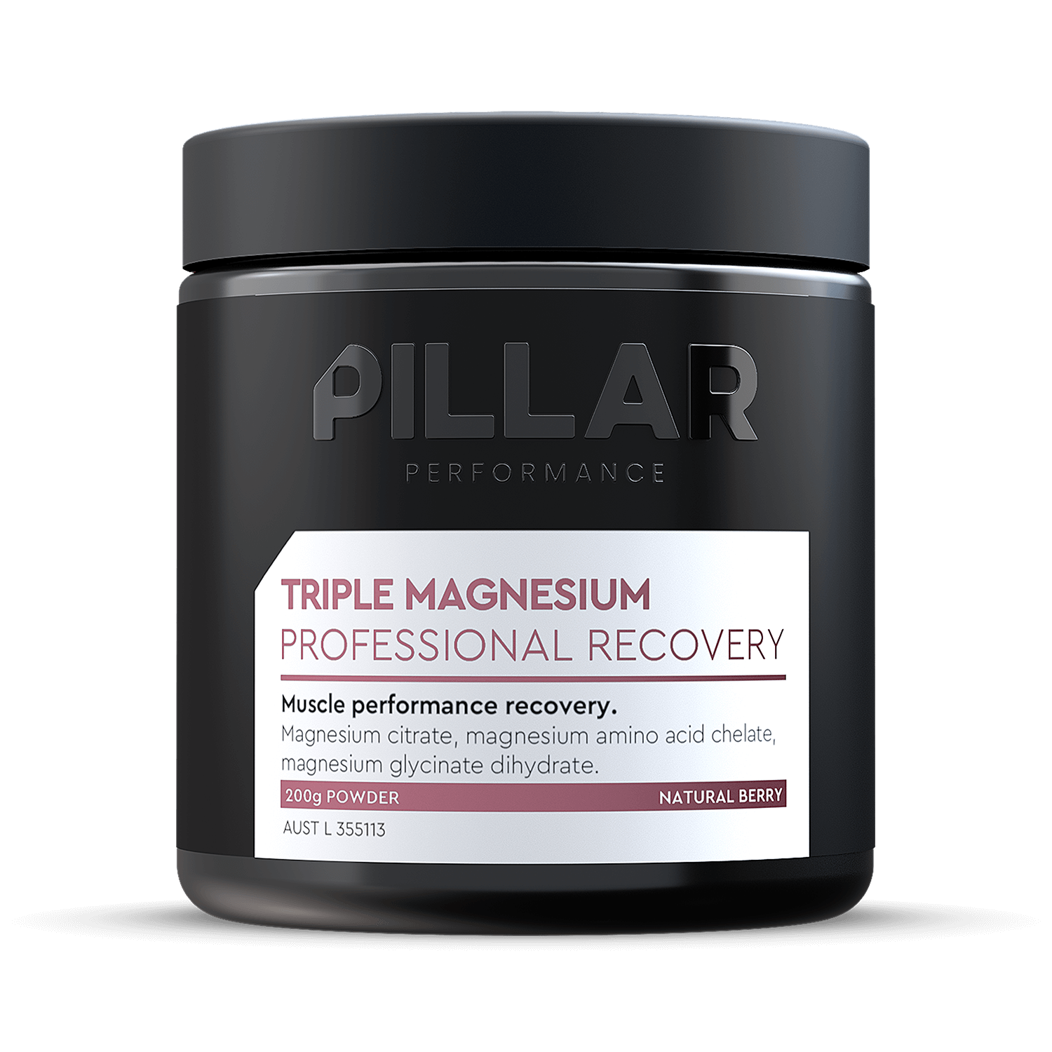 Pillar Performance Triple Magnesium Powder - Natural Berry - Run Trails