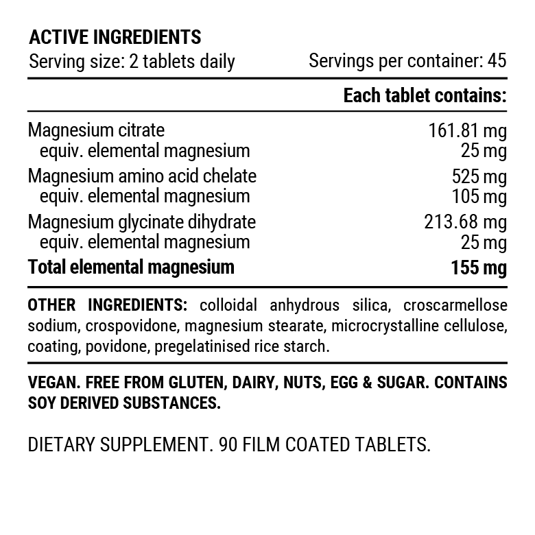 Pillar Performance Triple Magnesium Professional Recovery 90 Tablets - Run Trails