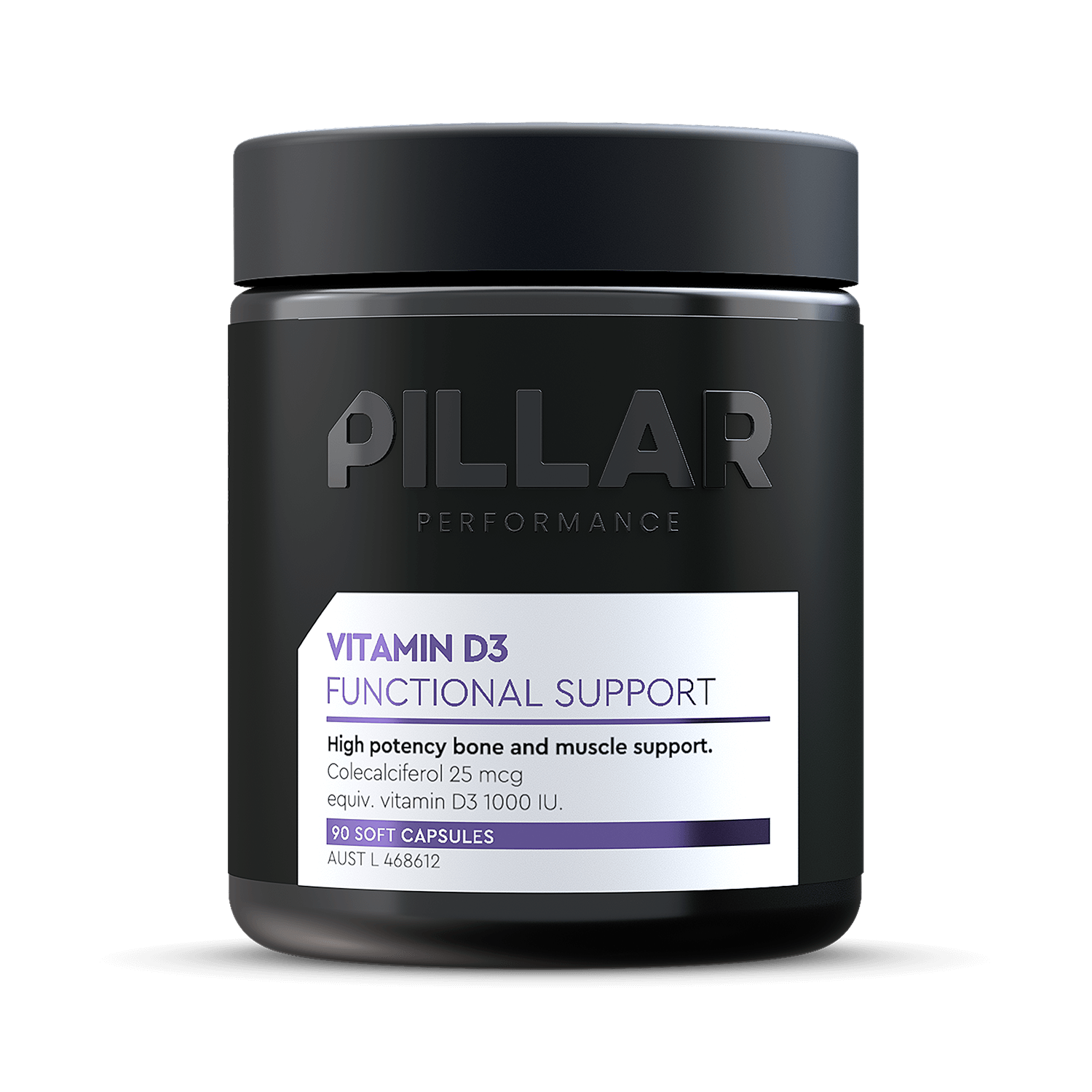 Pillar Vitamin D3 Functional Support (90s) Capsule - Run Trails