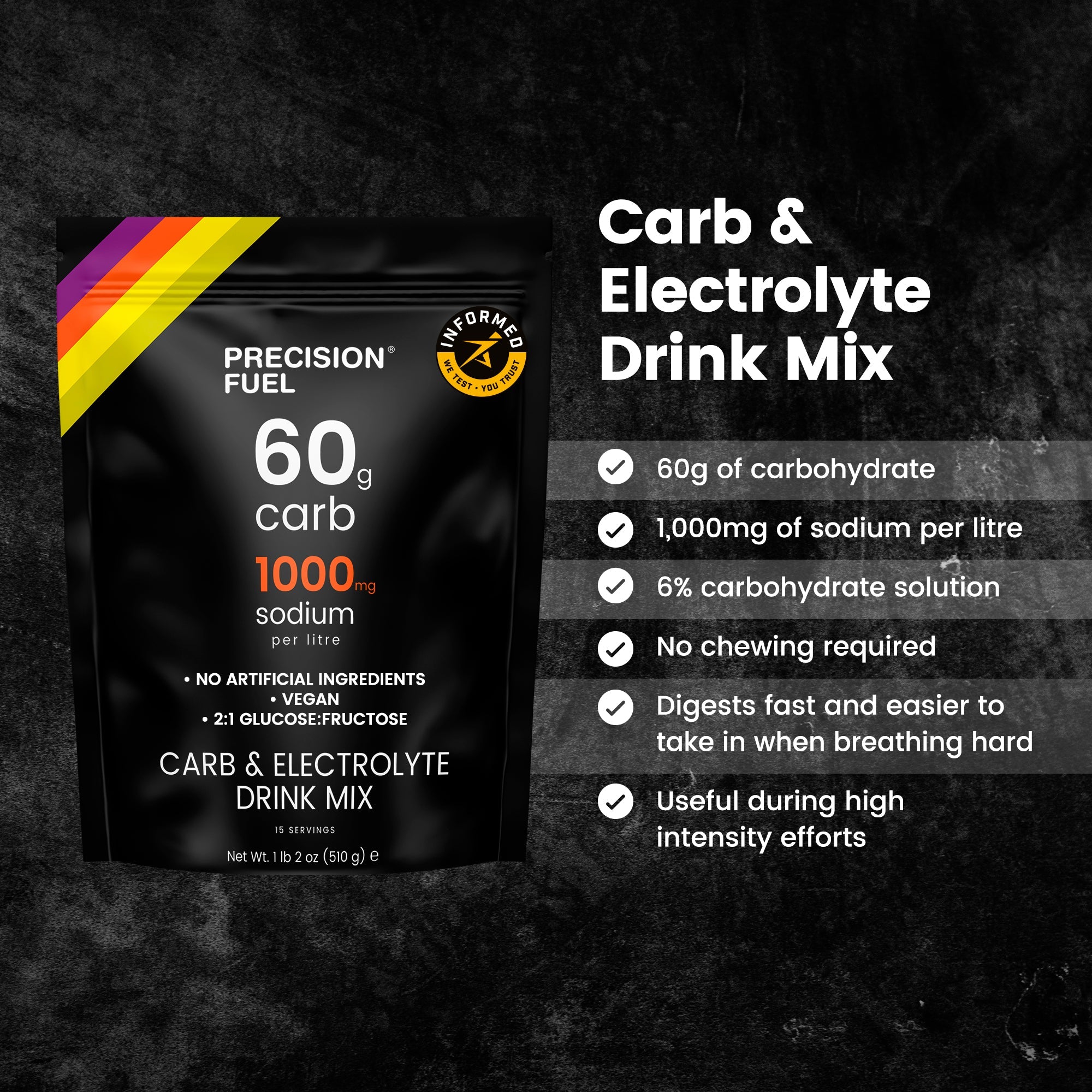 Precision Fuel & Hydration Carb & Electrolyte Drink Mix - Run Trails