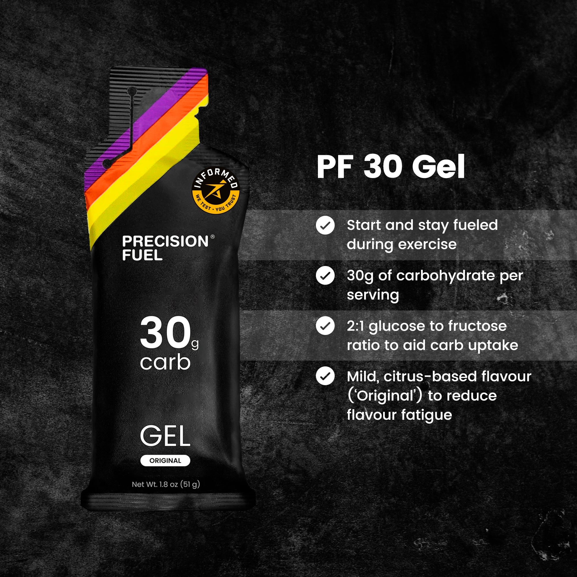 Precision Fuel & Hydration PF 30 Gel - Run Trails