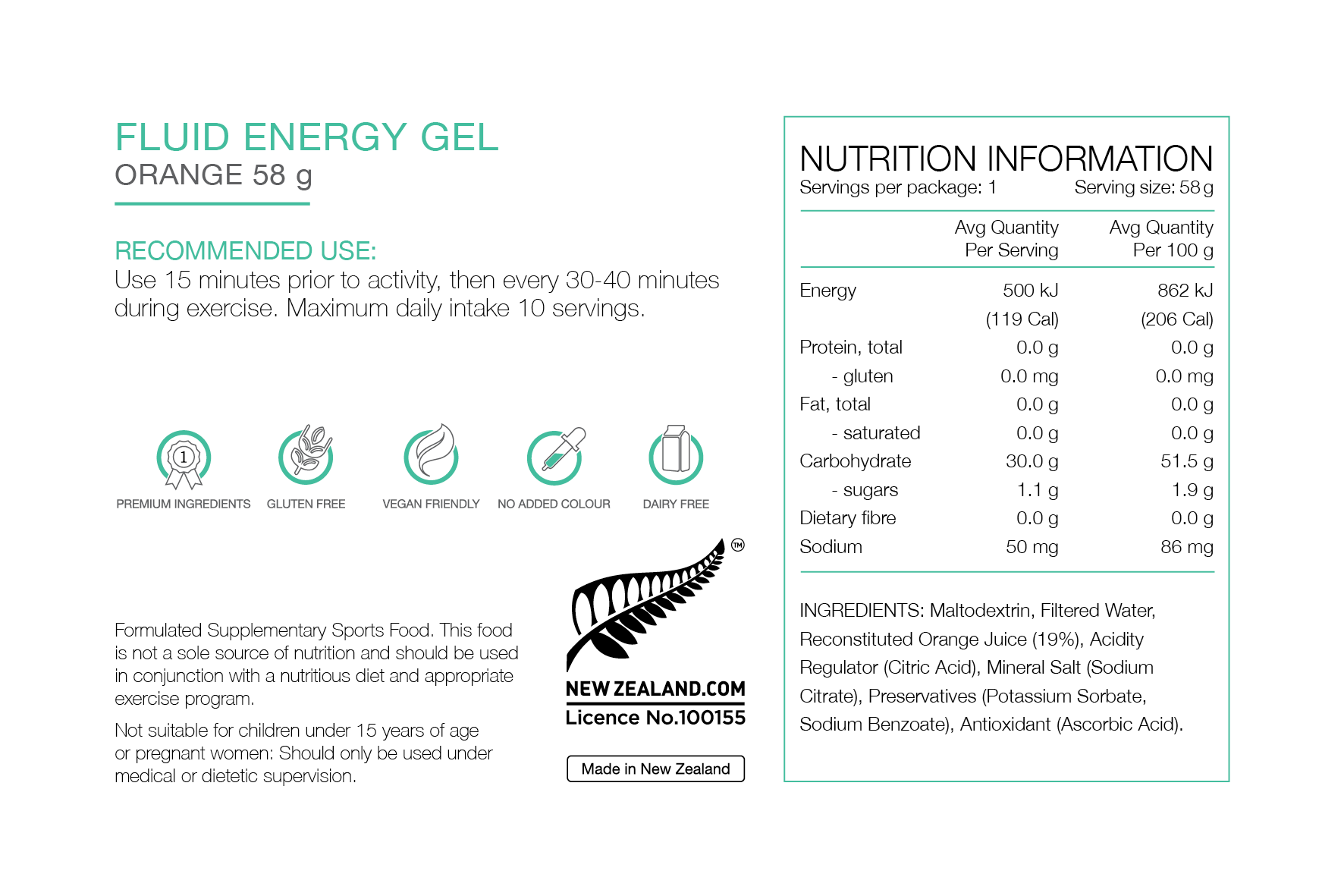Pure Fluid Energy Gel - Run Trails