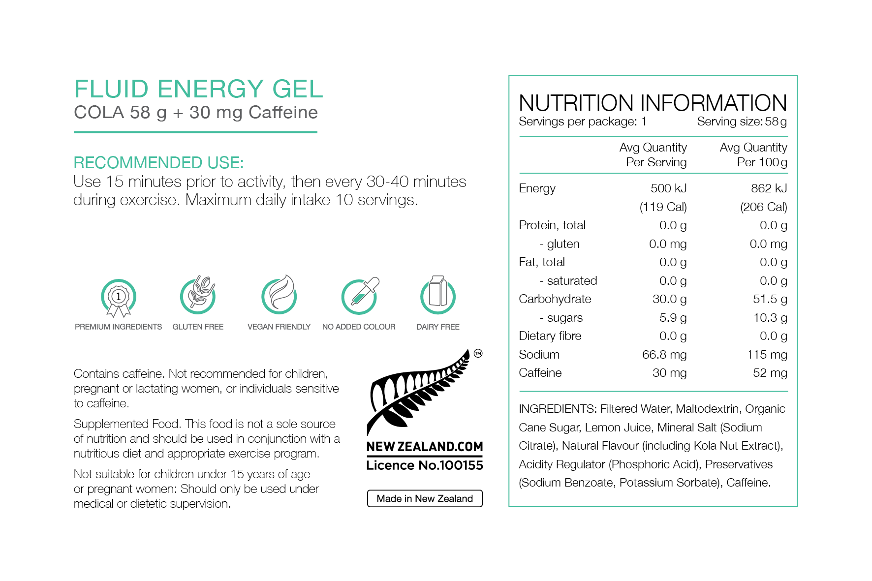 Pure Fluid Energy Gel - Run Trails