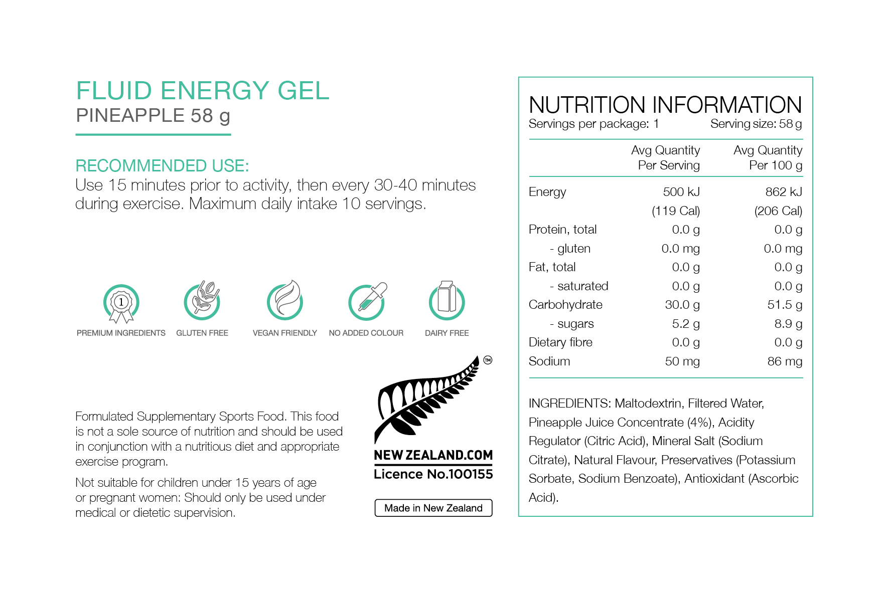 Pure Fluid Energy Gel - Run Trails