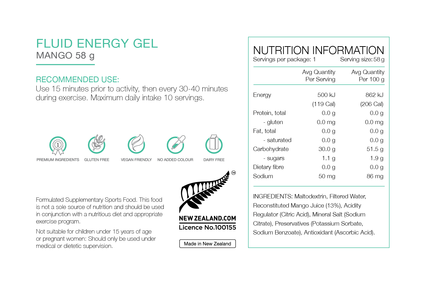 Pure Fluid Energy Gel - Run Trails
