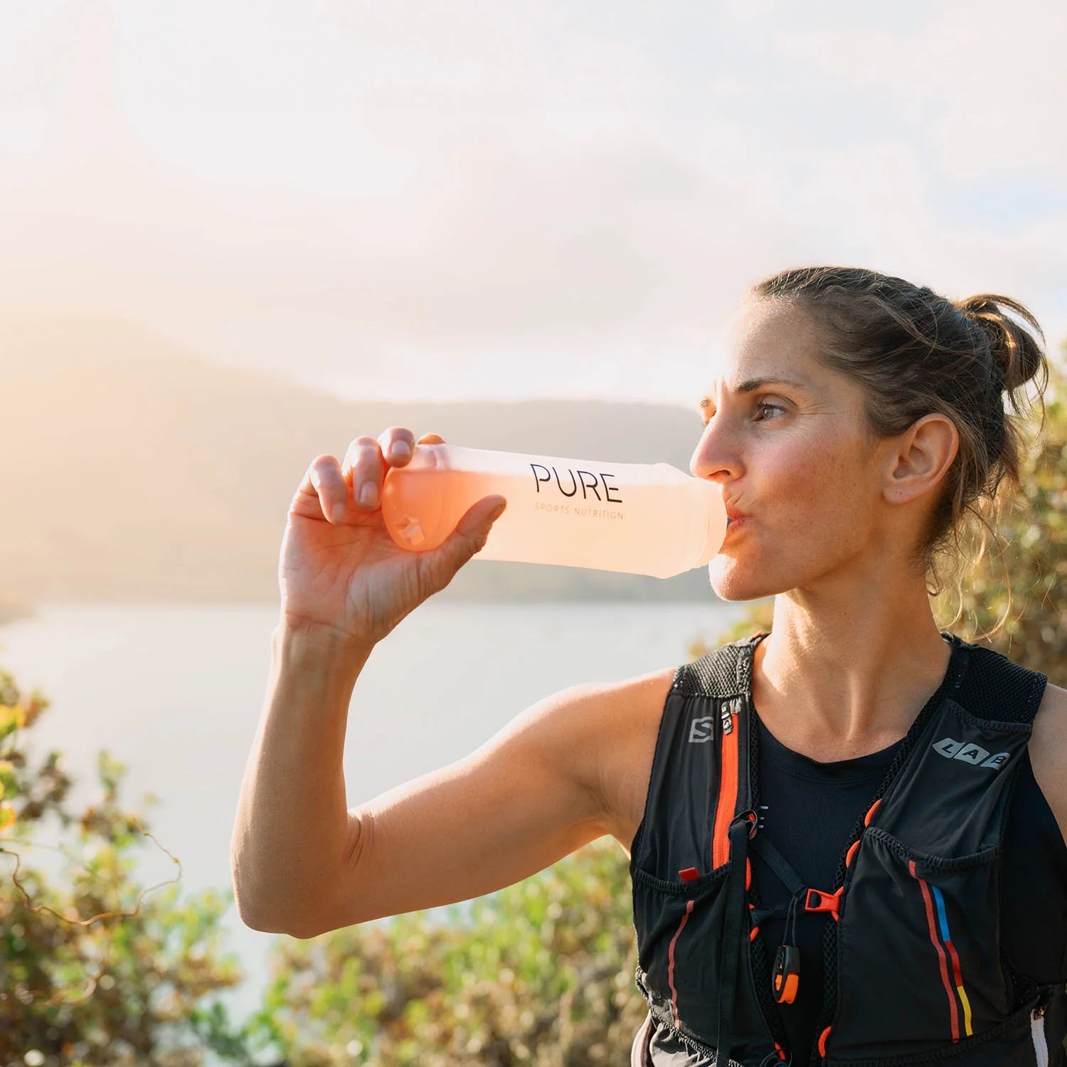 PURE Sports Nutrition Clear Soft Bottle - Flask - Run Trails