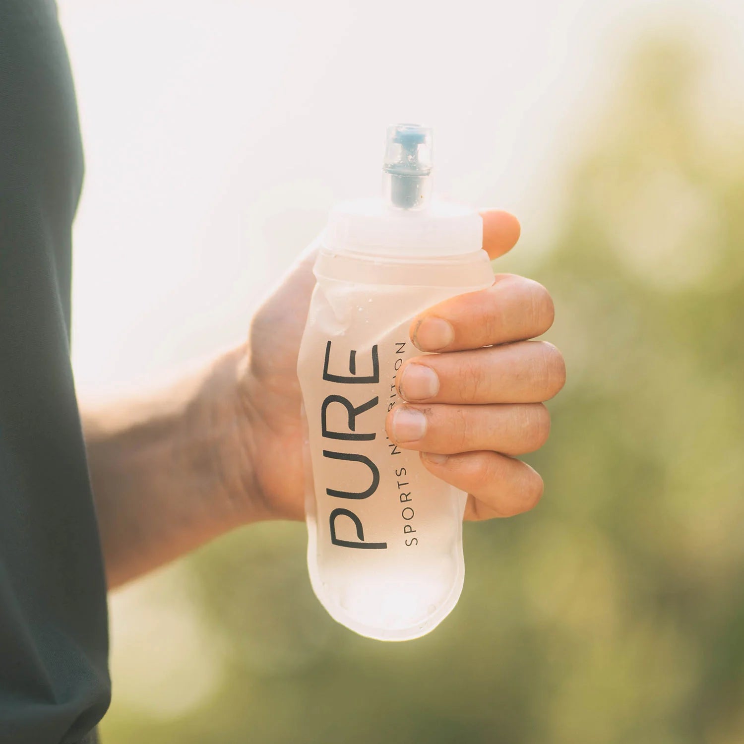 PURE Sports Nutrition Clear Soft Bottle - Flask - Run Trails