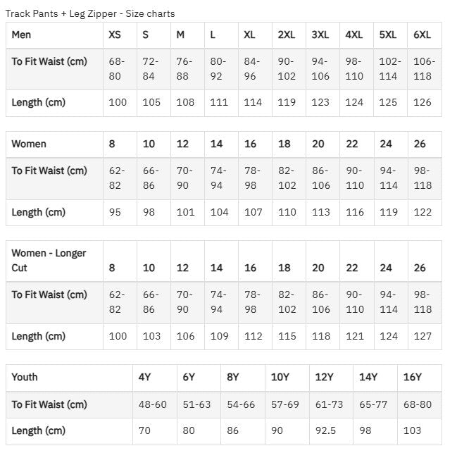 Run Trails Track Pants Fleece Lined + Leg Zipper - Run Trails