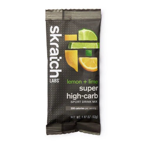Skratch Labs Super High - Carb Sport Drink Mix - Lemon & Lime 53g Sachet - Run Trails