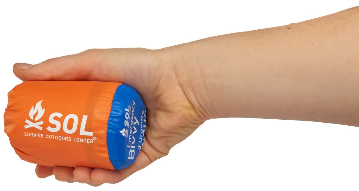 SOL Emergency Bivvy Survival Orange with Rescue Whistle - Run Trails