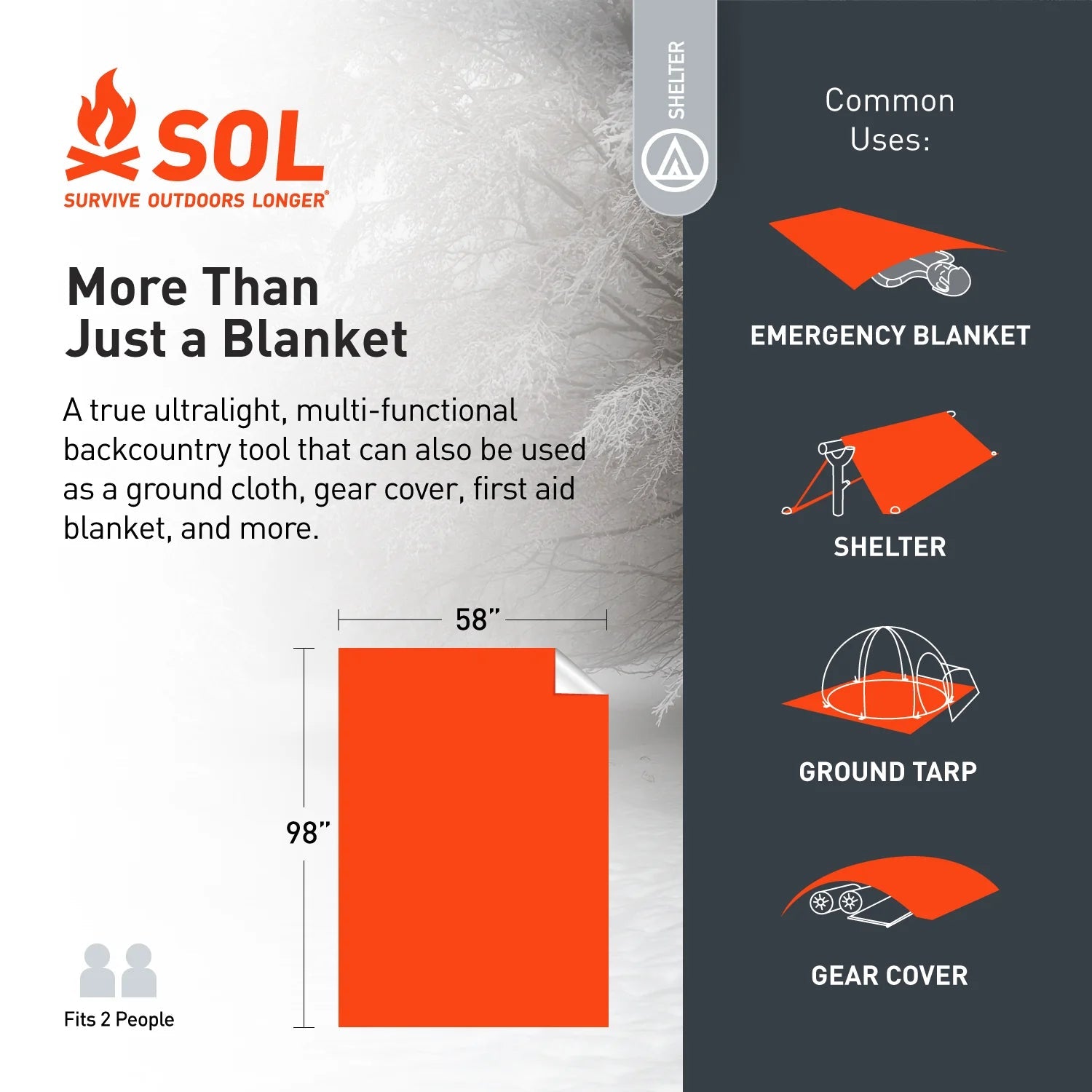SOL Emergency Blanket XL - Run Trails