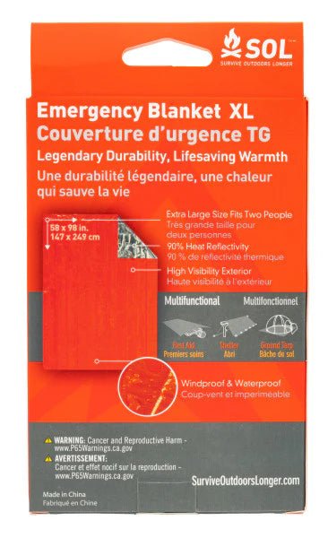 SOL Emergency Blanket XL - Run Trails