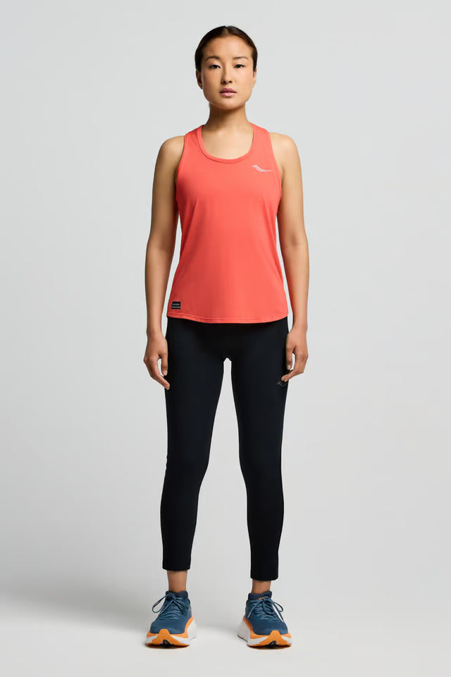 Saucony Stopwatch Singlet Women's Cayenne Heather