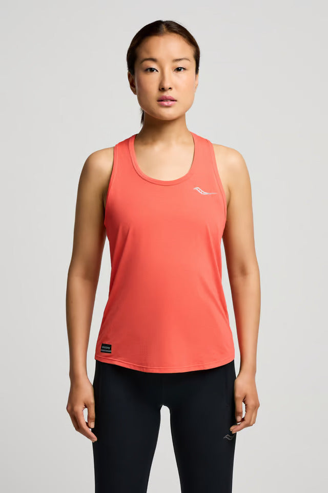 Saucony Stopwatch Singlet Women's Cayenne Heather