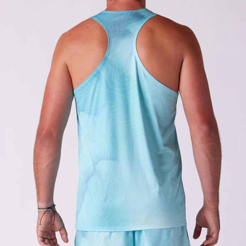 BOA Men's Competitor Lite Printed Singlet - Topographic