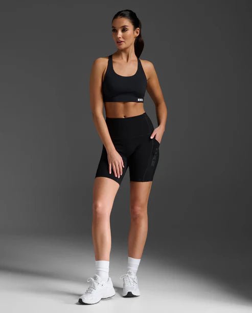 2XU Women's Hi Rise Bike Short - Run Trails