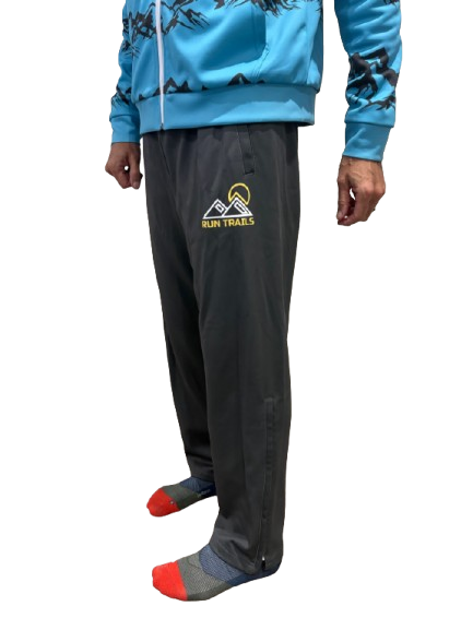 Run Trails Track Pants Fleece Lined + Leg Zipper
